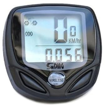 Kabelloser Fahrradcomputer LCD Kilometerzähler Tacho mit Uhr Stoppuhr Wasserdicht Fahrrad Computer für 2,5 cm Lenker