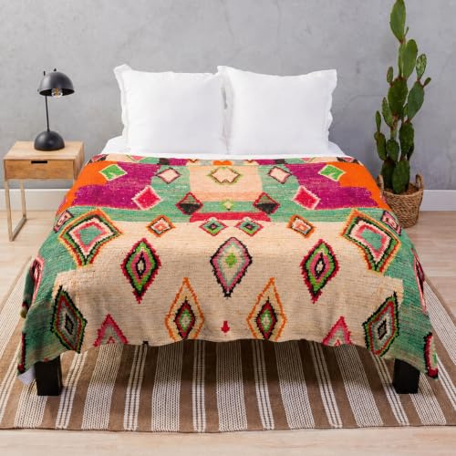 Manta Bohemia, Cobija Suave Microfibra, Cubrecama Decorativo Dormitorio