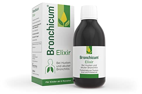 Bronchicum Elixir | Hustensaft mit Thymian & Primel bei akuter Bronchitis und Husten | Schleimlösender und beruhigender Erkältungssaft | geeignet für Säuglinge ab 6 Monaten | 250 ml