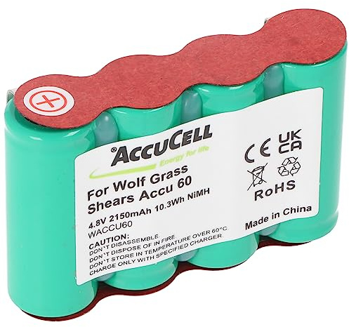 Akku kompatibel mit Wolf Rasenschere Accu 60, ACCU60, 4,8 Volt NiMH Akku 2150mAh