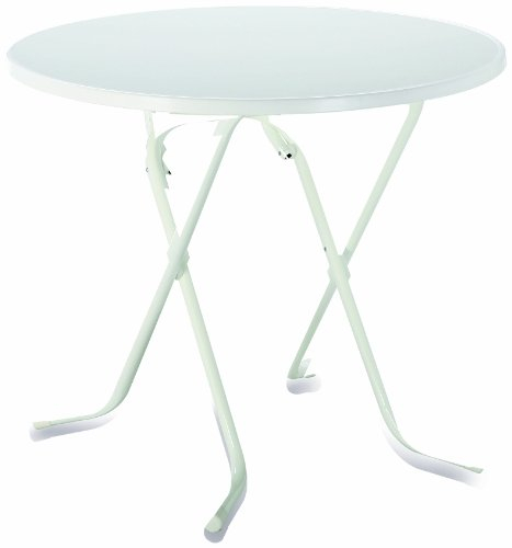 BEST 26528000 Schernklapptisch Primo rund, Durchmesser 80 cm, weiß