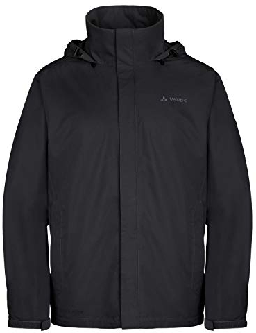 VAUDE Regnjacka för män flyktljus, vattentät utomhusjacka, vattentät vindjacka med lock, vattentät vindjacka med huvuduze, Klimaschonende vandringsjacka