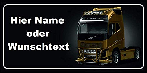 Volvo Nummernschild Selbst Gestalten und Bedrucken Witterungsbeständig Ideale Geschenkidee Metallschild Aluminium-Schild individuelles Trucker-Accessoire LKW-Zubehör Aluschild Kennzeichen-Schilder