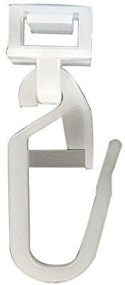 Easy-Shadow – 80 Stück Klick-Gleiter Gardinengleiter Faltengleiter Faltenlegehaken Gleiter 4 mm Kopf mit Faltenhaken für Faltenband Kräuselband passend für Gardinenschienen Vorhangschienen Gardinenbretter Gardinen Laufschienen – weiß