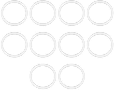 sourcing map 10 Stk. Silikon O-Ring VMQ Dichtungsring 24mm AD 20mm ID 2mm Breite Weiß
