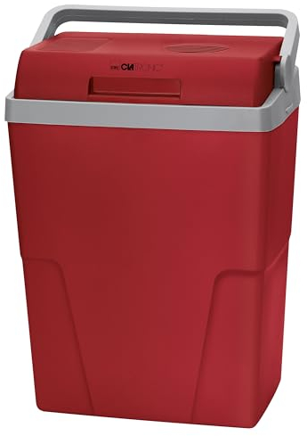 Clatronic® Kühlbox Auto | Robustes Gehäuse | elektrische Kühlbox 12v 230v | Camping Kühlschrank 22L | Auto Kühlbox | Auto Kühlschrank KB 3713 rot
