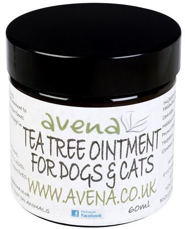 avena Dog & Cat Natural Tea Tree Ointment Cream | Help relief from itching, peeling skin, bites | Natural insect repellent | 120ml