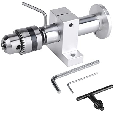 Hyuduo Lathe Tailstock, Horizontal Adjustable Live Center Stock, Lathe Attachment With Built-In Chuck For Woodworking (Center Height 35 Mm),Other Household Daily Use