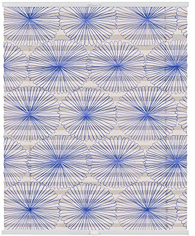 Lichtblick Plissee Klemmfix mit Motiv, ohne Bohren, Verspannt, Blickdicht, Lichtdruchlässig, Made in Germany, Julia Schumacher, Flower Wheel - Blau 90 x 130 cm (B x L)
