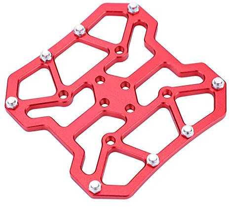 EVTSCAN Fahrrad-Pedal-Adapter Aluminiumlegierung Fahrrad-Klickpedal-Plattform-Adapter für SPD(rot)