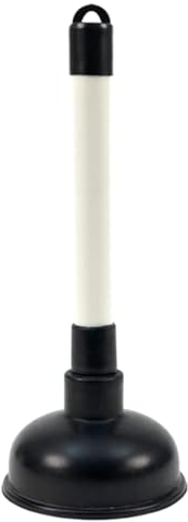 Sink Plunger Kitchen Sink Unblocker Heavy Duty Unblocking Effective Tool with 100mm (4 inch) Cup and 225mm (9 inch) Handle Drain Unblocker for Kitchen, Sink, Shower and Floor Drains, Black/White
