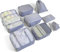 BillyBath Koffer Organizer set, Packing Cubes Kleidertaschen Schuhbeutel Reiseorganizer Packwürfel Kosmetik Travel Organizer Packtaschen für Koffer (8 teilig, Grau)