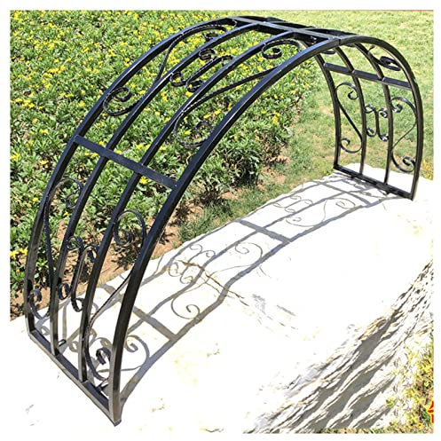 Metall Rosenbogen Stabil Gartenbogen Gartenlaube für Verschiedene Kletterpflanzen, Garten, Hinterhof, Schwarz/Weiß Torbogen Rankbogen Rosengestell Rankhilfe Rankgitter wetterfest