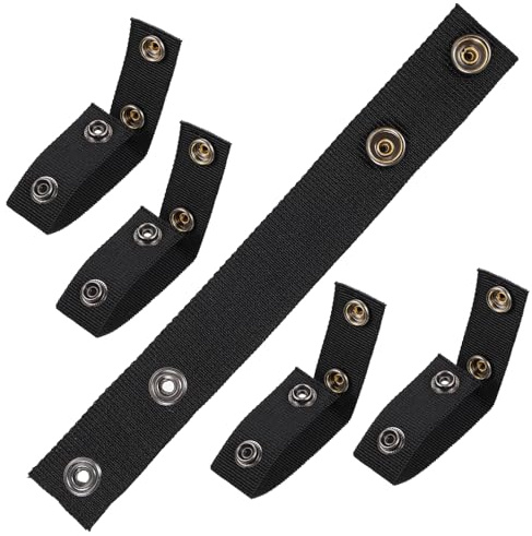 BESPORTBLE 5 Stück Nylon Gürtelhalter Mit Doppelten Druckknöpfen, Gürtelschlaufen Schwarz Für Dienstgürtel, Taktische Ausrüstung Und Outdoor Aktivitäten