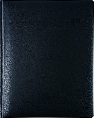 Manager-Timer Tucson schwarz 2024 - Cheftimer 21,7x26,6 cm - 1 Woche 2 Seiten - 160 Seiten - Tucson-Einband - Alpha Edition