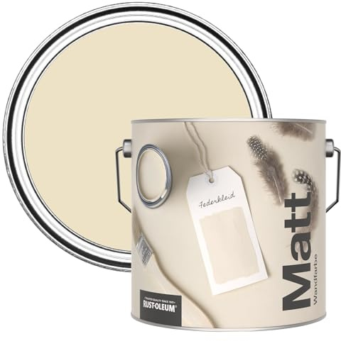 Rust-Oleum ultra strapazierfähige, extra deckende, abwaschbare, beige matte Wandfarbe - Federkleid 2,5 Litres