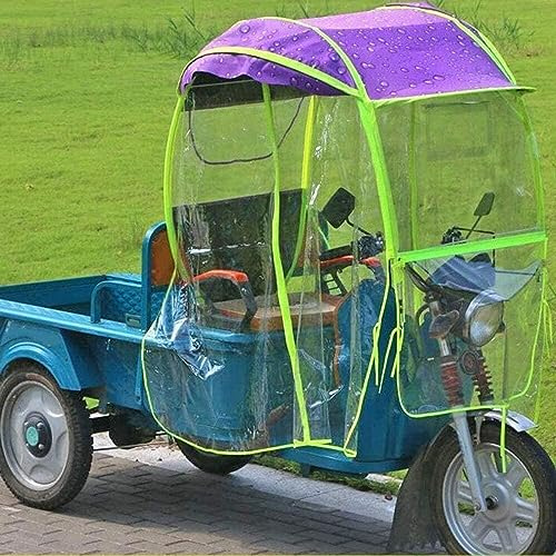 ElROal Regenschutz, Mobilitätsroller, Sonne, Regen, Windschutz, Elektroauto, Verhindert Regenschirm, Universeller Auto-Motorroller-Regenschirm, Mobilitäts-Sonnenschutz,Lila