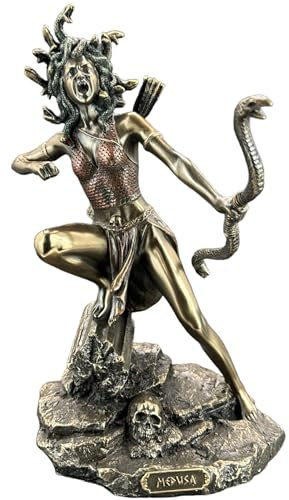 57 SPECIAL REPLICAS Skulptur Deko GRIECHISCHE GORGONISCHE Medusa MIT EINEM Bogen IN DER Hand Bronze Figur als Geschenk für Wohnzimmerdekoration Figuren Deko