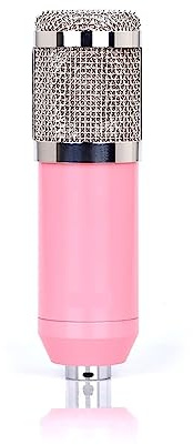 Sound Card Kit Condenser Microphone Bundle Sound Card Kit With Adjustable Mic Suspension Scissor Arm Professional Studio Wireless Karaoke MIC Studio Setup For Recording Music (Color : Pink BM800 Mic