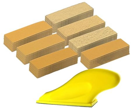 -Detailschleifpapier – -Schleifpapier für Bastelarbeiten, 80 Blatt Handschleifpapier, kleine Fingerschleifscheibe mit Schleifdetails, wasserdicht, langlebig für Bastelarbeiten