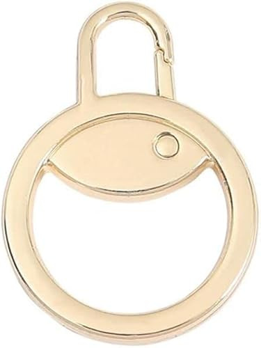 Risprsulen 1Pc Gold Zipper Pull Replacement,Detachable Metal Zipper Puller Zip Slider Extender Handle Mend Fixer for Suitcase Luggage Backpack Jacket Sewing Notions and Supplies Fasteners Zippers