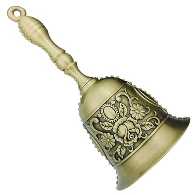 lyanny Handglocke, Metall Service-Glocke, Vintage- -Relief-Weihnachtsglocken, extra Laute Ruf-Handglocke für den Service, Feiertags-Tischdekoration
