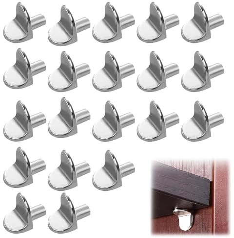 20 StüCk RegalbodenträGer, BodenträGer, 5mm Metall BodenträGer, Regalbrett Halterung, Einlegeboden Halter, FachbodenträGer, Schrankboden Halter, Geeignet FüR SchräNke, KleiderschräNke, BüCherregale