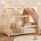 smartwood Hausbett 90x200 cm aus Massivholz - Kinderbett mit Rausfallschutz & Lattenrost bis 230 kg - Skandinavisches Design - für Jungen & Mädchen - Einfache Montage