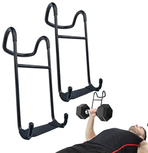 2 Stück Kurzhantel Spotter Haken, 220 Ib Tragfähig Heavy Duty Hantelständer Haken für Kurzhantel Bankdrücken, Fitness Gewichtheben, Brust & Schulter Workouts, Ideal für Fitnessgeräte zu Hause