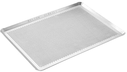 Flexipan Patisserie perforerad bakplåt 40 x 30 cm - pizza, paj, kaka, bakverk - rektangulärt tillbehör, optimal bakning - professionell kvalitet, styv - enkel skötsel