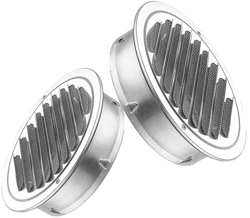 TOOSOAR 2 piezas Rejilla de Ventilación 300mm,Redonda de Acero Inoxidable con Protección Mosquitero,para Conducto Exterior de Pared