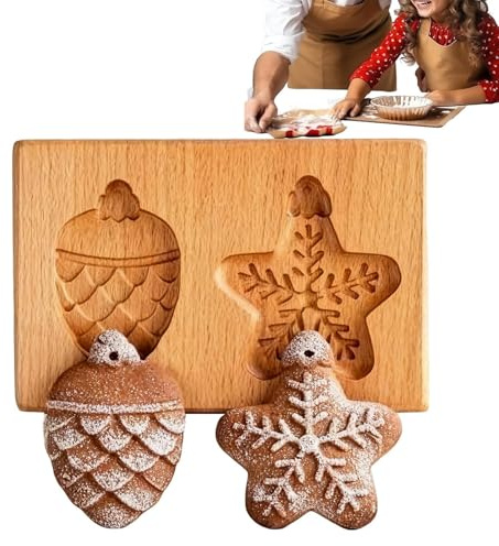 Keksform – Keksstempel | 3D-Keksform aus Holz, ein universelles Gravurwerkzeug zum Backen zu Hause, für Hochzeiten und Feiern, ideal zur Präsentation von Lebensmitteln