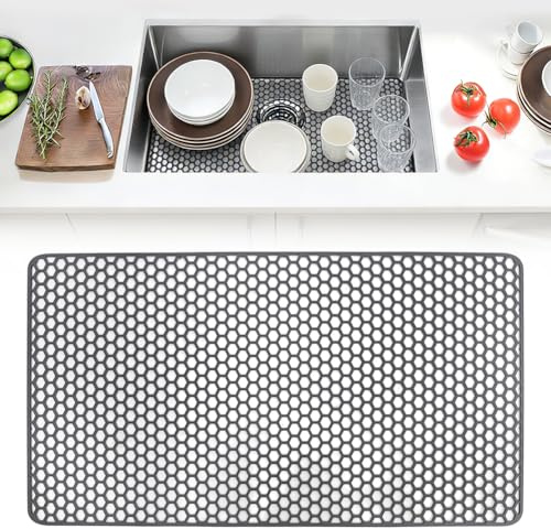 Handfatsinsats silikon diskho matta 72 x 40 cm diskmatta, halkskydd köksdräneringsmatta, diskbänk skyddsmatta, diskhoskydd droppmatta multifunktionell matta