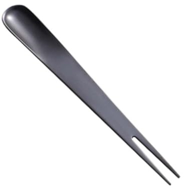 Toyvian Tenedores para Pastel y Fruta de Acero Inoxidable Diseño Ergonómico Negro, Utensilios de Cocina para Restaurante y Eventos, 1 Pieza Pequeña