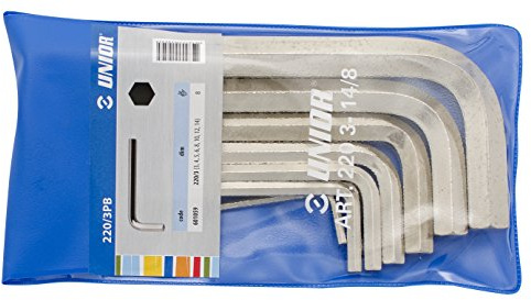 UNIOR 601061 - Juego de 10 llaves allen en estuche de plástico de 3 a 19 mm serie 220/3PB