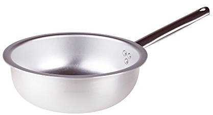 Pentole Agnelli ALMA111BM36 Padella a Mantecare Salta Pasta e Riso con Manico Tubolare Inox, Alluminio Professionale 3 mm, 36 cm