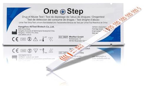 5 x One+Step Test Antidroga per la Cocaina (100 ng/ml) ultra sensibile I Test anti droga per Coca - Crack - COC I Screen Droga Test Coca Urine