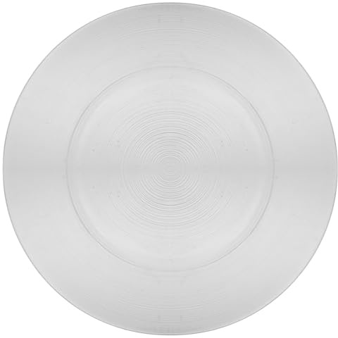 H&H Circle - Plato Llano, Cristal, Transparente, 27 x 27 x 2 cm