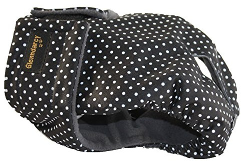 Glenndarcy Weibliche Hundewindel - Wasserdichtes Stoff - Dotty Black XL Pants & 2 Washable Pads