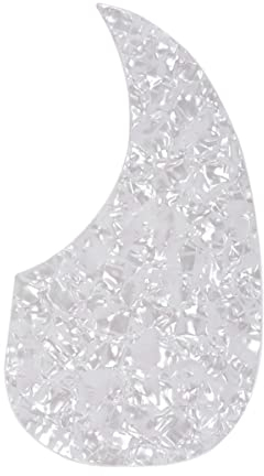 Musiclily Tränenform Akustikgitarre Pickguard Selbstklebender Schlagbrett für Martin D28 Style Folk Gitarre, White Pearl
