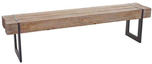 Mendler Sitzbank HWC-A15, Esszimmerbank Bank, Tanne Holz rustikal massiv MVG-Zertifiziert - naturfarben 195cm