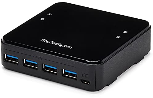 StarTech.com Switch de partage de périphériques USB 3.0 avec 4 entrées / 4 sorties - Alimentation par USB (HBS304A24A)