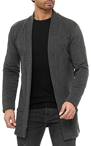 RED BRIDGE Cardigan da Uomo a Taglio Dritto e Lungo