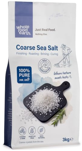 Wholefood Earth Coarse Sea Salt 3 kg | GMO Free | Additive Free