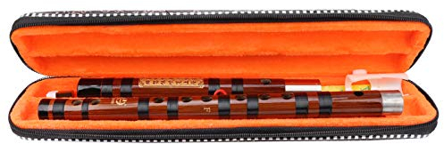 Bambusflöte, F Key Dizi Chinesische Bambusflöte Traditionelle handgemachte Bitter Bambusflöte mit Aufbewahrungskoffer Musikinstrument Musikinstrument