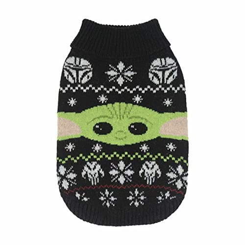 Cerdá - ForFanPets Hunde Zubehör | The Mandalorian Hundepullover mit Weihnachtsdesign - Offizielle Star Wars Lizenz