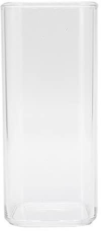 Bicchieri di plastica da 400 ml, tazze di plastica riutilizzabili, impilabili, moderne tazze da caffè con succo di tè e latte, tazza quadrata in acrilico per uso domestico e ufficio(trasparente)