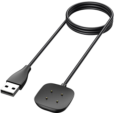 Wanme Chargeur Compatible avec Fitbit Versa 3/Versa 4/Sense/Sense 2, Magnétique Chargeur, Câble de Chargement USB Remplacement pour Fitbit Sense/Sense 2/Versa 3/Versa 4, 100cm