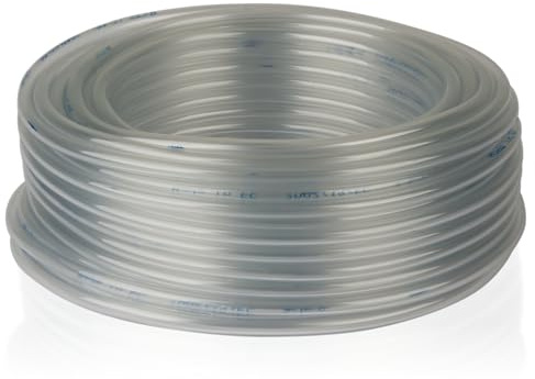 25 m PVC Luftschlauch 4mm innen, 6mm aussen, glasklar transparent, Belüfterschlauch für Teiche und Aquarien Schlauch Rolle…