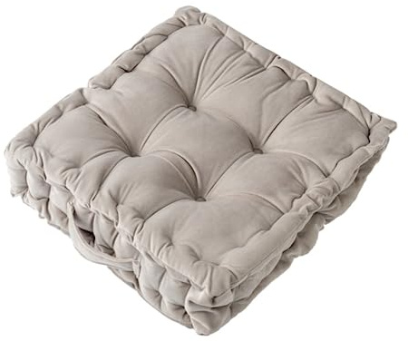 Aixingxing Bodenkissen für Sitzgelegenheiten 15, Quadratische Samt Boden Kissen Sitzen Meditation Kissen mit Griff Thicken Portable Kissen für Yoga Wohnzimmer Balkon Schlafzimmer Tatami Grey